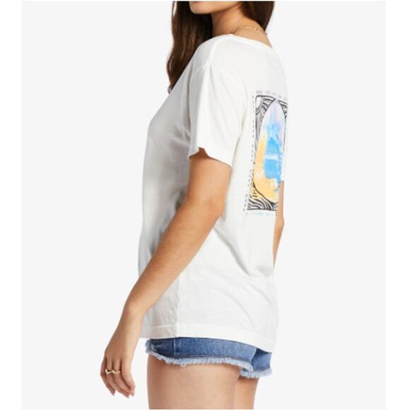 New~ ROXY ~  Women's 100% Cotton Throwback Oversized Tee Size L - Picture 2 of 9